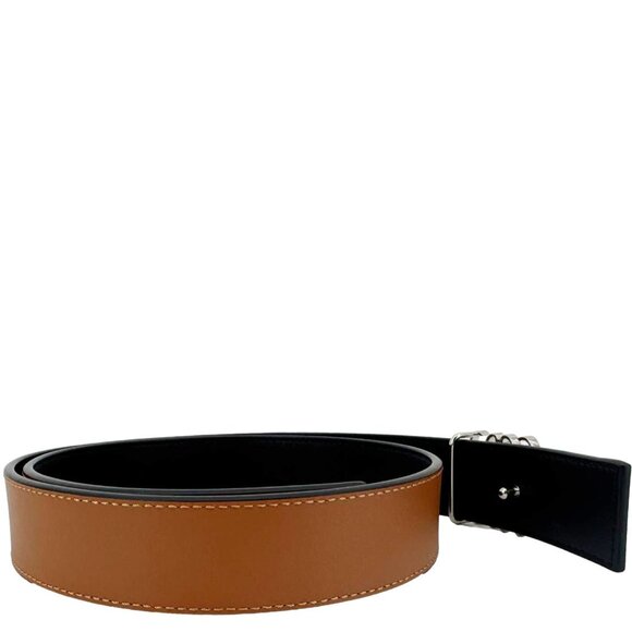LOEWE Anagram Reversible Leather Belt Brown Size 85/34 - Picture 9 of 11